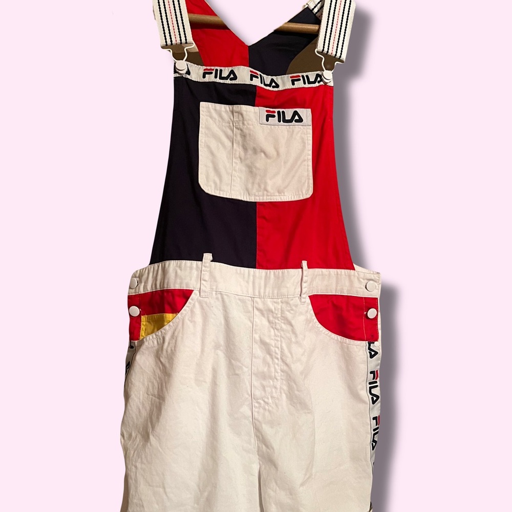 FILA Dungaree Colorblock Shorts / Overalls